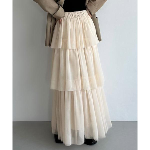 『タイムセール実施中』ZOZO問い合わせ番号:88394901ショップ:JUNOAH，ジュノアブランド:callautia，カラウティア商品名:[高身長サイズMT/低身長サイズS有り]チュールティアードスカートカテゴリ:スカート>スカ...
