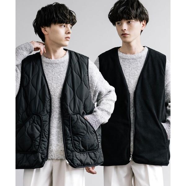 『タイムセール実施中』ZOZO問い合わせ番号:88466770ショップ:Rocky Monroe，ロッキーモンローブランド:Rocky Monroe，ロッキーモンロー商品名:ひょうたんキルト×フリース 2WAYリバーシブル中綿入り前開きベス...