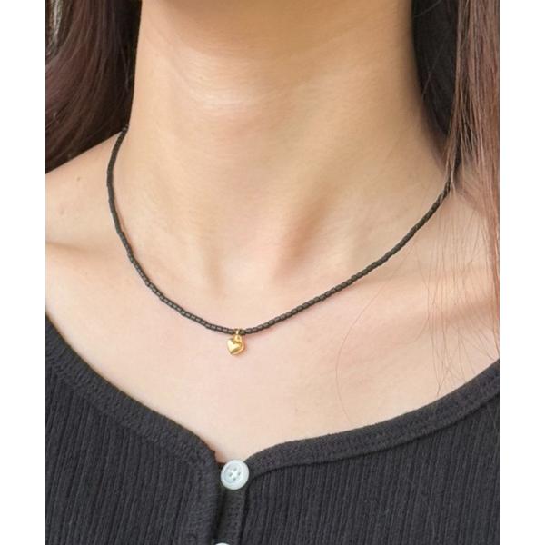 ネックレス mini heart beads necklace / ミニハートビーズネックレス レディース