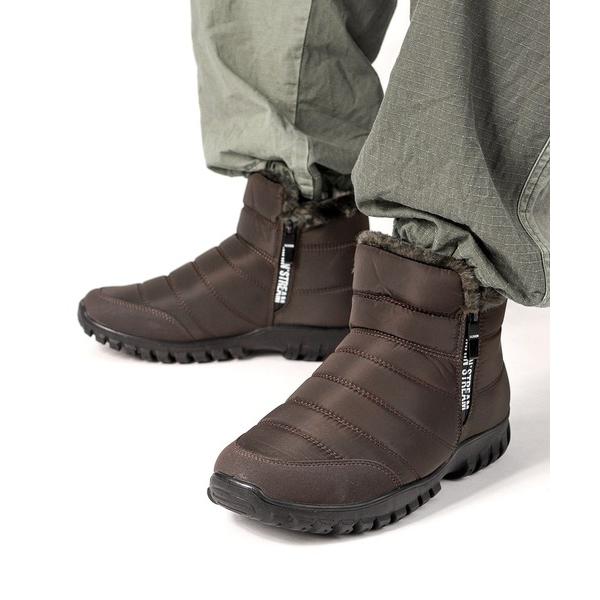 ブーツ スノーシューズ 軽量 防寒 スノーブーツ ダブルジップ メンズ