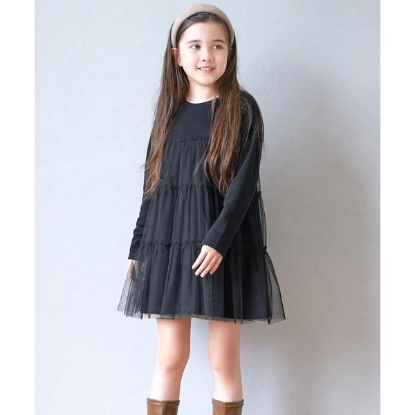 『セール実施中』ZOZO問い合わせ番号:88673334ショップ:coca，コカブランド:coca（coca），コカ商品名:キッズ チュールティアードスウェットワンピースカテゴリ:ワンピース/ドレス>ワンピースブランド品番:26-24...