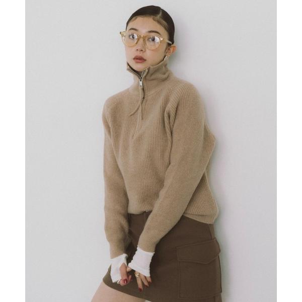 ZOZO問い合わせ番号:88706259ショップ:YARD PLUS/AUNT MARIE'S，ヤードプリュス/アントマリーズブランド:HANNE，アン商品名:ジップアップタートルネックニットプルオーバーカテゴリ:トップス>ニット/セ...