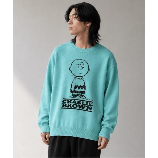 ニット セーター HOUSTON / ×PEANUTS JQ KNIT（SNOOPY）CHARLIE BROWN） / 22255/22256 レディース メンズ