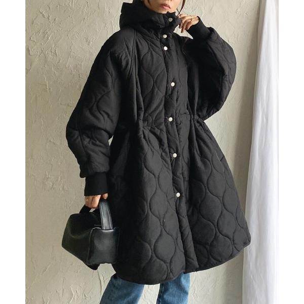 『タイムセール実施中』ZOZO問い合わせ番号:88871634ショップ:wears，ウェアーズブランド:She's Closet，シーズクローゼット商品名:フード付きミドル丈中綿スタンドカラーモンスターキルティングコートカテゴリ:ジャケット...