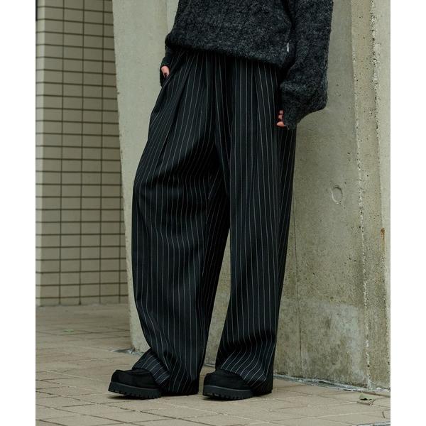 ZOZO問い合わせ番号:88872752ショップ:epnok，エプノックブランド:WETTEMPT，ウィテンプト商品名:2 TUCK EASY STRIPE SLACKS /ツータックイージーストライプスラックスカテゴリ:パンツ>スラ...