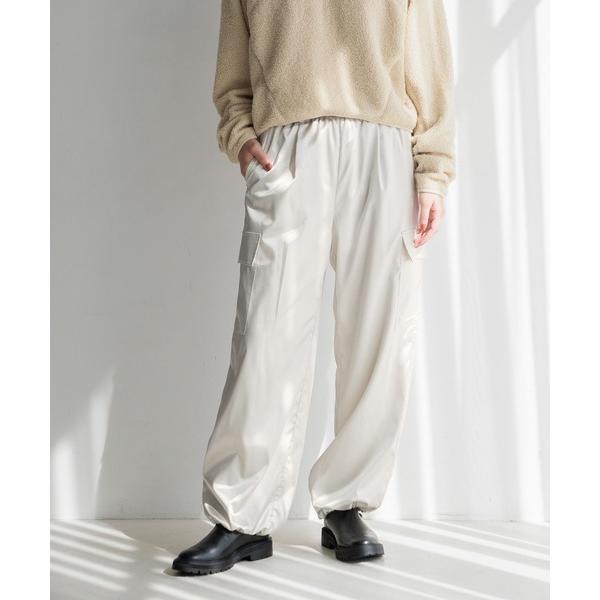 カーゴパンツ サテンドロストカーゴパンツ 250236 レディース