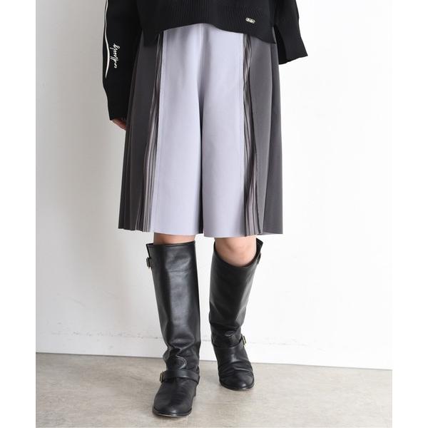 パンツ プリーツレイヤード ハーフパンツ レディース