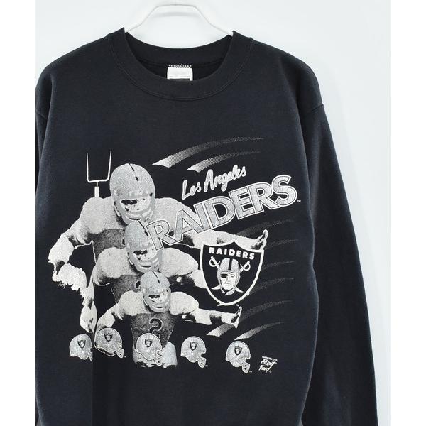 トレーナー スウェット 裏起毛 「ヴィンテージ古着」90’s TULTEX NFL Los Angeles RAIDERS プリントスウェット USA製 メンズ レディース