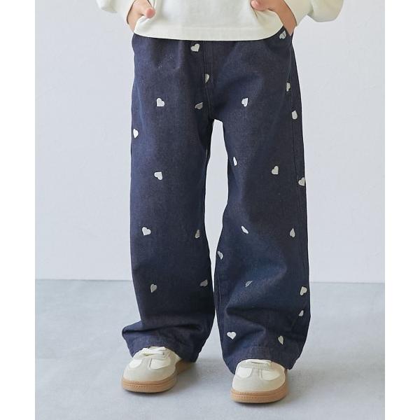 ZOZO問い合わせ番号:89039266ショップ:devirock，デビロックブランド:devirock，デビロック商品名:ハートと花がえらべる 刺繍 デニム ワイドパンツカテゴリ:パンツ>デニムパンツブランド品番:180GBT007...