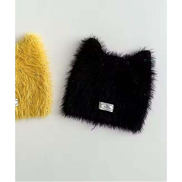 『タイムセール実施中』ZOZO問い合わせ番号:89139610ショップ:RiNc，リンクブランド:Bambin，ボンバン商品名:【 Bambin / ボンバン 】 ねこみみ シャギー ニット キャップカテゴリ:帽子>ニットキャップ/ビ...