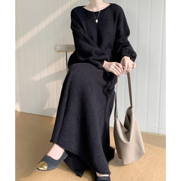 『タイムセール実施中』ZOZO問い合わせ番号:89140110ショップ:Ulysses，ユリシスブランド:Girly Doll，ガーリードール商品名:セットアップ ボートネックニット＆フレアスカートカテゴリ:ジャケット/アウター>セッ...