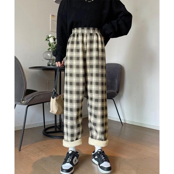 『タイムセール実施中』ZOZO問い合わせ番号:89203613ショップ:Ada.，エイダブランド:Miniministore，ミニミニストア商品名:裏起毛チェック柄パンツ 裏ボアパンツ防寒カテゴリ:パンツ>その他パンツブランド品番:6...