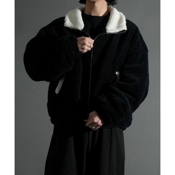 ブルゾン アウター ボア フリース shaggy fleece short blouson/シャギーフリース ショート ボアブルゾン メンズ レディース
