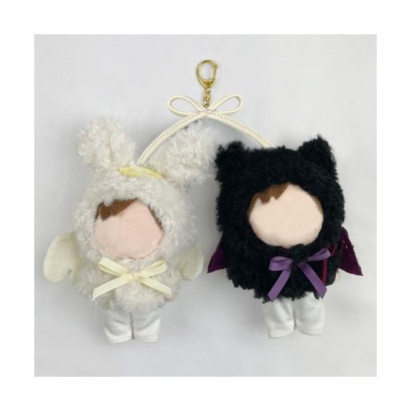「10cmぬい推奨サイズ」推し活 ぬいぐるみ ぬい活 ぬい撮り kpopdoll ドール ぬい服 着せ替え 10cmぬい ポンチョ 天使と悪魔 キーホルダー