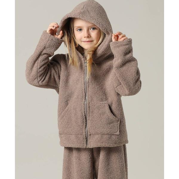 『タイムセール実施中』ZOZO問い合わせ番号:89469310ショップ:TeddyShop，テディショップブランド:DAY CLOSET，デイ クローゼット商品名:キッズ 長袖テディなモコモコフード付きジップルームウェア 上下2点セットカテ...