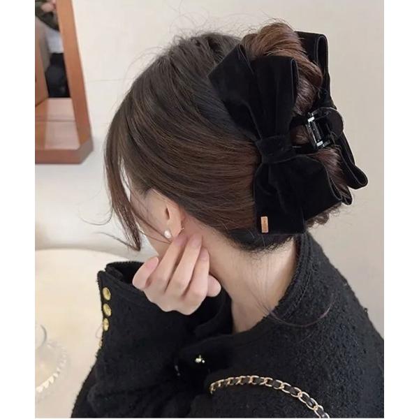 『タイムセール実施中』ZOZO問い合わせ番号:89537446ショップ:RiNc，リンクブランド:ammy.，エイミードット商品名:【 ammy. / エイミードット 】 ゴールド チャーム ビッグ ベロア リボン バンスクリップカテゴリ:...