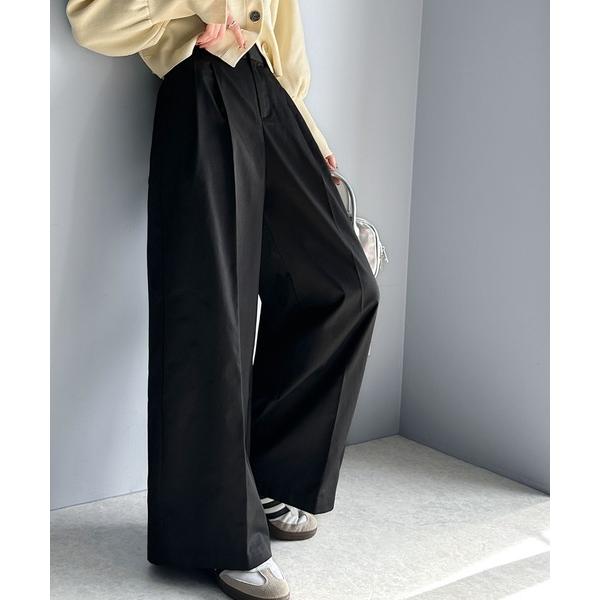 『タイムセール実施中』ZOZO問い合わせ番号:89537710ショップ:Classical Elf，クラシカルエルフブランド:classicalelf，クラシカルエルフ商品名:上品なデザインと履き心地。タック使いワイドシルエットハイウエスト...