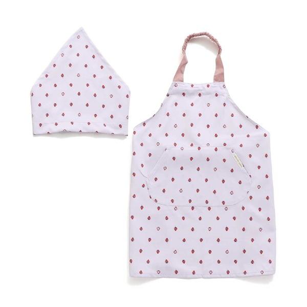 ZOZO問い合わせ番号:89664908ショップ:F.O.Online Store，エフオーオンラインストアブランド:apres les cours，アプレレクール商品名:いちご・恐竜柄エプロン三角巾セットカテゴリ:食器/キッチン>エ...