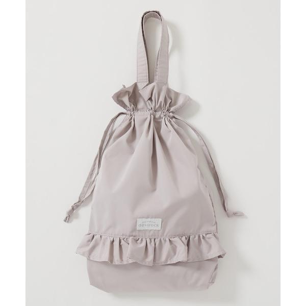 『セール実施中』ZOZO問い合わせ番号:89700405ショップ:devirock，デビロックブランド:devirock，デビロック商品名:持ち手付きフリル巾着カテゴリ:バッグ>トートバッグブランド品番:180GSC003素材:ポリエ...