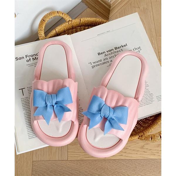 『タイムセール実施中』ZOZO問い合わせ番号:89860422ショップ:Lace Ladies，レースレディースブランド:Lace Ladies，レースレディース商品名:ビッグ リボン 厚底 ボリューム オープン スリッパカテゴリ:インテリ...