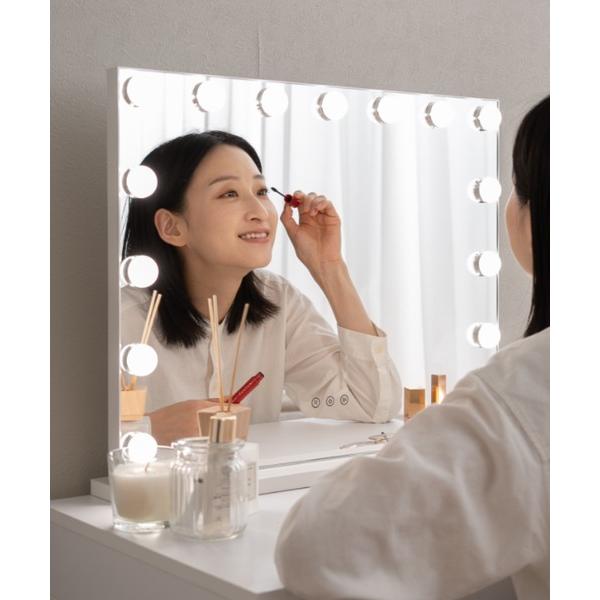 ZOZO問い合わせ番号:89860624ショップ:EMOOR，エムールブランド:EMOOR，エムール商品名:LEDライト付き ハリウッドミラー NEOカテゴリ:インテリア>ミラーブランド品番:4580533732716素材:ミラー：ス...