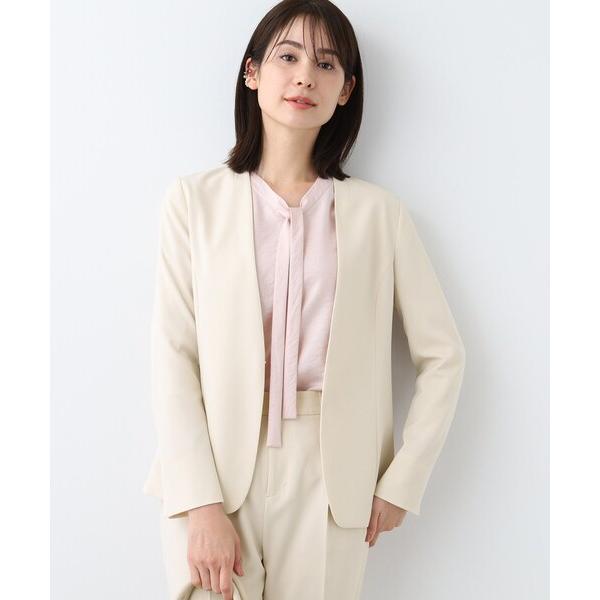 『タイムセール実施中』ZOZO問い合わせ番号:89994703ショップ:INDIVI，インディヴィブランド:INDIVI，インディヴィ商品名:【洗える／UVケア／スーツ】ストレッチノーカラージャケットカテゴリ:フォーマルスーツ/小物>...