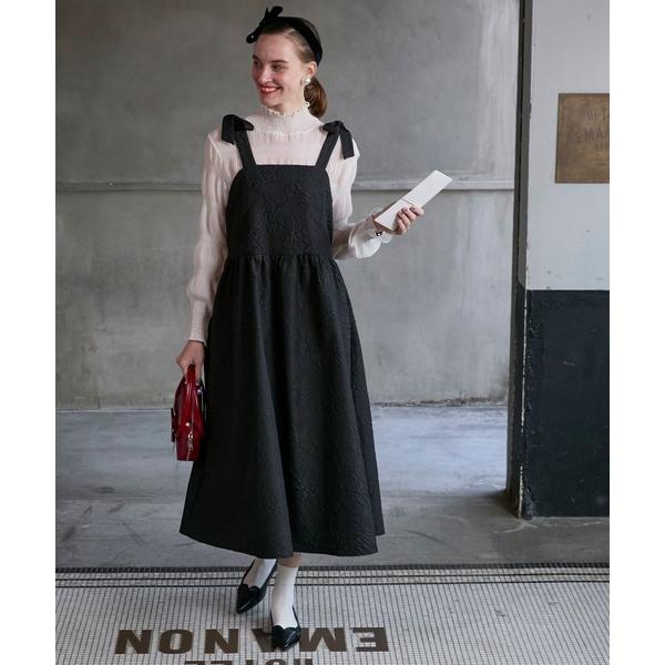 ZOZO問い合わせ番号:89997212ショップ:BONLECILL，ボンルシールブランド:BONLECILL noir，ボンルシールノワール，BONLECILL，ボンルシール商品名:【BONLECILL noir】フラワー柄膨れジャガード...