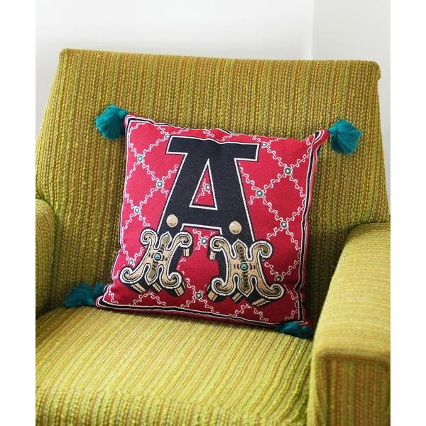 ZOZO問い合わせ番号:90089442ショップ:DULTON，ダルトンブランド:DULTON，ダルトン商品名:JACQUARD CUSHION/アルファベット ジャガード織 クッションカテゴリ:インテリア>クッション/クッションカバ...