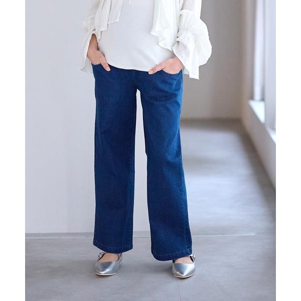 ZOZO問い合わせ番号:90090360ショップ:cross marche，クロスマルシェブランド:Rosemadame，ローズマダム商品名:8.5ozデニムワイドストレート　マタニティパンツ（マタニティ/ 妊婦服）産前・産後対応カテゴリ:...