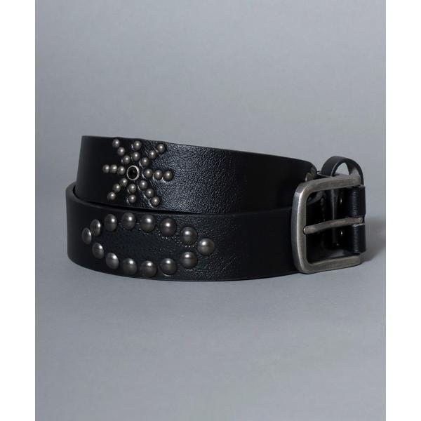 ベルト 35mm Width Western Studs Leather Belt/35mm幅 ウエスタン スタッズ レザー ベルト メンズ レディース