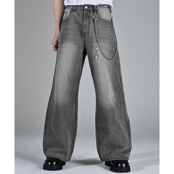 ジーンズ vintage side belt flare denim slacks / ヴィンテージサイドベルトフレアデニムスラックス メンズ レディ