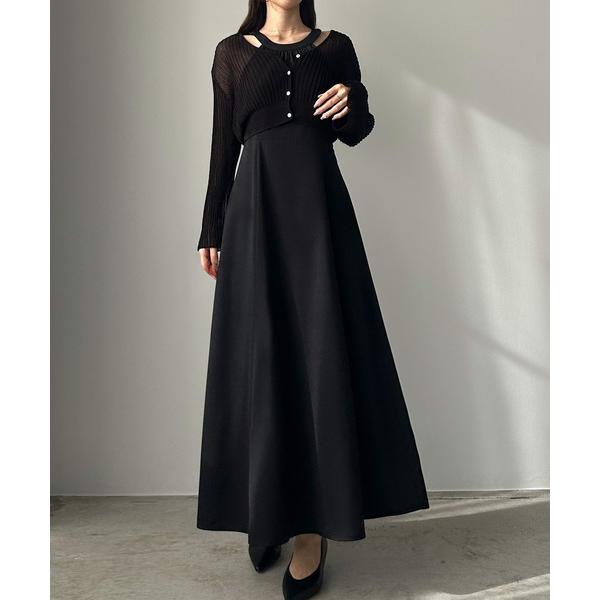 『タイムセール実施中』ZOZO問い合わせ番号:90159881ショップ:JUNOAH，ジュノアブランド:Louere，ルエレ商品名:リブシアーニットカーディガン＋アメスリワンピースset[高身長サイズMT/低身長サイズS有り]カテゴリ:ワン...