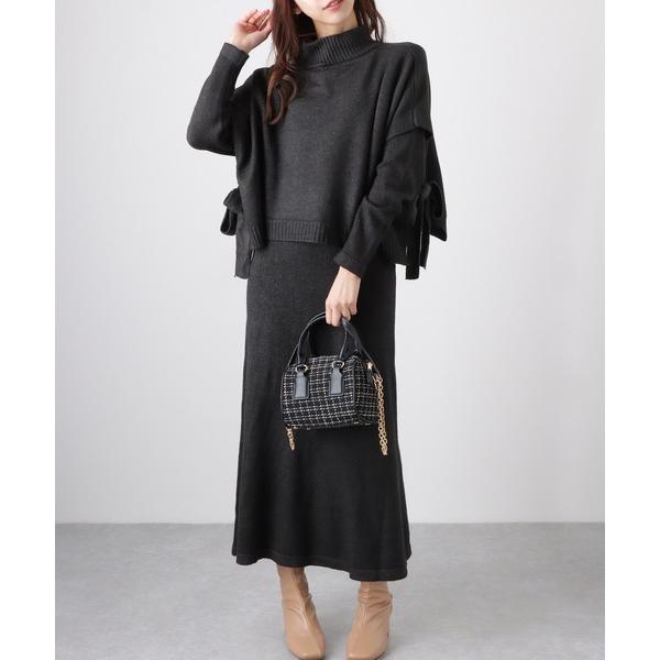 『タイムセール実施中』ZOZO問い合わせ番号:90192896ショップ:Lace Ladies，レースレディースブランド:Lace Ladies，レースレディース商品名:【2点セット】 サイド リボン トップス付き ワンピース アンサンブル...