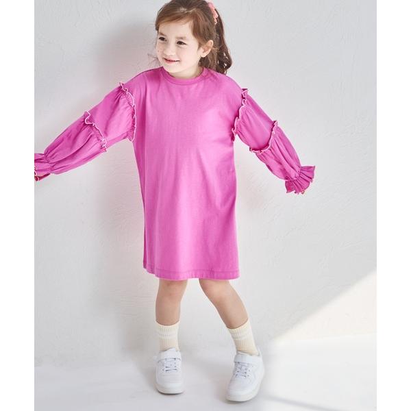 『タイムセール実施中』ZOZO問い合わせ番号:90226340ショップ:pairmanon，ペアマノンブランド:pairmanon，ペアマノン，coucou manon，ククゥ マノン商品名:【綿100%】袖ティアード 配色メロー ワンピー...