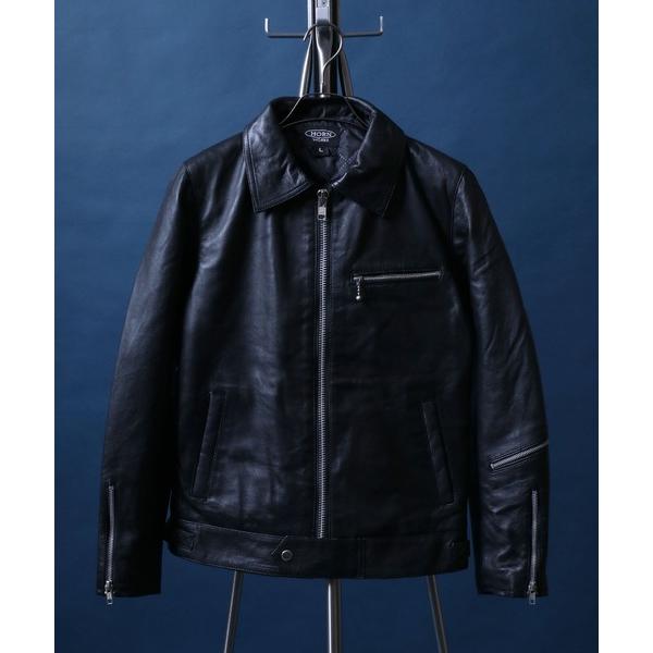 革ジャン ライダース Sheepskin Leather Trucker Jacket/羊革 レザー トラッカージャケット フライトジャケット コーチジャケット ブルゾン