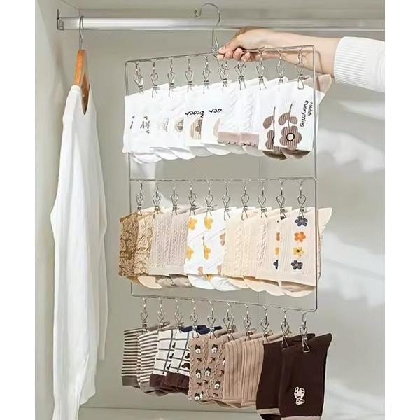 『タイムセール実施中』ZOZO問い合わせ番号:90355743ショップ:RiNc，リンクブランド:ammy.，エイミードット商品名:【 ammy. / エイミードット 】  3段 ステンレス ピンフック ハンガーカテゴリ:インテリア>...