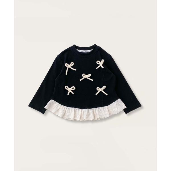 ZOZO問い合わせ番号:90356432ショップ:aimoha，アイモハブランド:aimoha，アイモハ商品名:【aimoha-KIDS-】リボン付き裾フリルトップスカテゴリ:トップス>その他トップスブランド品番:mojbft211a...