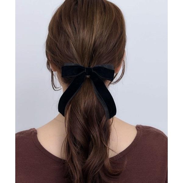 ZOZO問い合わせ番号:90358120ショップ:perky room，パーキールームブランド:Heartdance，ハートダンス，perky room，パーキールーム商品名:ベロア×オーガンジーＭＩＸリボンフックポニーカテゴリ:ヘアアクセ...