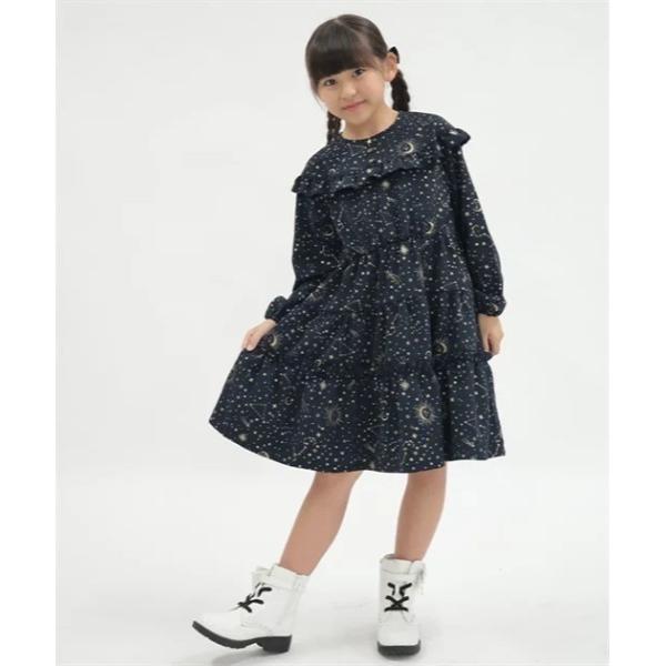 『セール実施中』ZOZO問い合わせ番号:90390573ショップ:axes femme，アクシーズファムブランド:axes femme，アクシーズファム商品名:天体星空箔プリントワンピースカテゴリ:ワンピース/ドレス>ワンピースブラン...