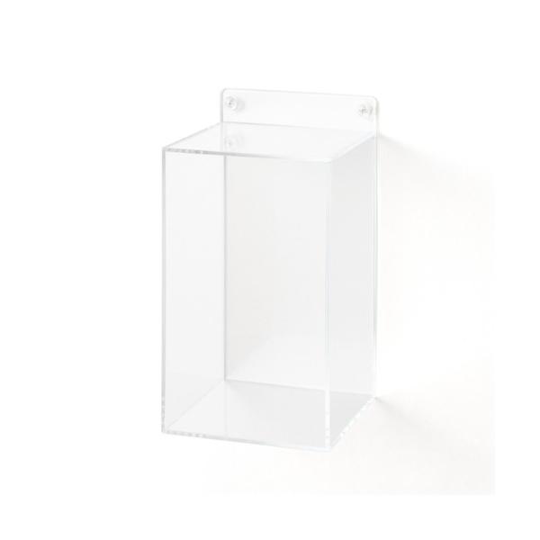 『セール実施中』ZOZO問い合わせ番号:90423873ショップ:無印良品，ムジルシリョウヒンブランド:無印良品，ムジルシリョウヒン商品名:壁に付けられるアクリルディスプレイ　ボックス型　約幅１２．６×奥行１２．４×高さ２３ｃｍ　　石こうボ...