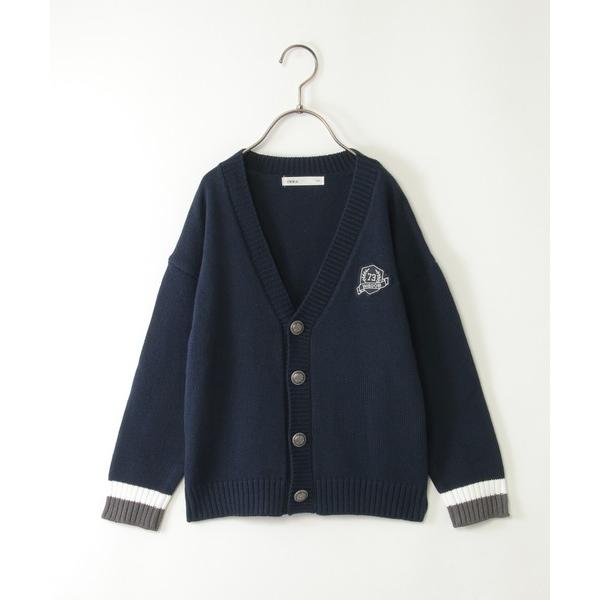 『タイムセール実施中』ZOZO問い合わせ番号:90517153ショップ:ikka LOUNGE，イッカラウンジブランド:ikka，イッカ商品名:袖リブラインスクールニットカーディガン（120~160cm）カテゴリ:トップス>カーディガ...