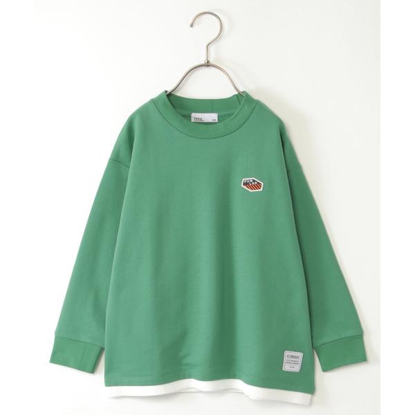 『タイムセール実施中』ZOZO問い合わせ番号:90549681ショップ:ikka LOUNGE，イッカラウンジブランド:ikka，イッカ商品名:【メディア紹介商品】ミニ裏毛ワッペン裾レイヤープルオーバー（120~160cm）カテゴリ:トップ...