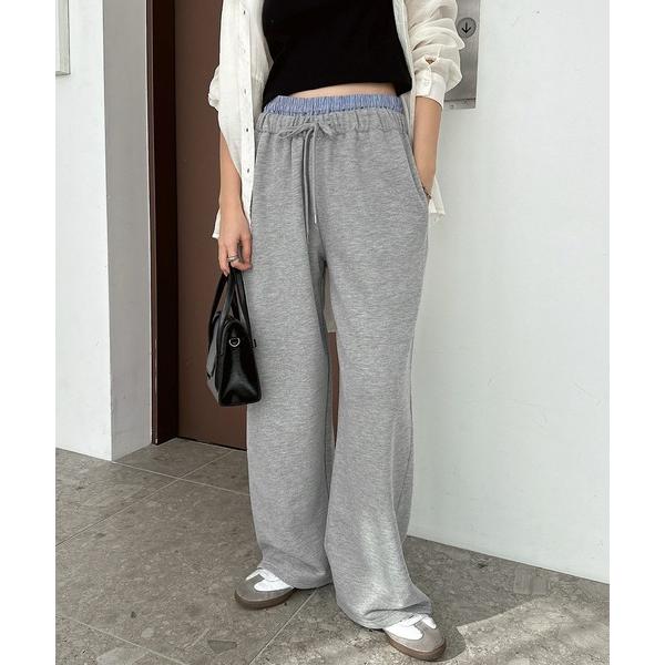『タイムセール実施中』ZOZO問い合わせ番号:90549884ショップ:andme，アンドミーブランド:Freesia by andme，フリージアバイアンドミー商品名:ダブルウエスト裏毛スウェットワイドパンツカテゴリ:パンツ>スウェ...