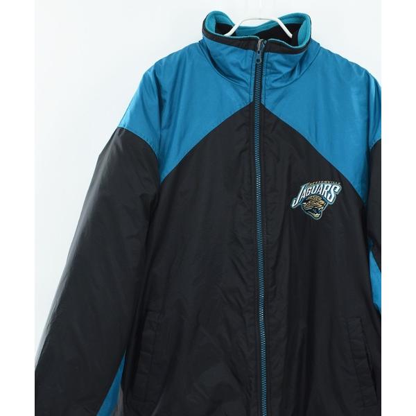 ナイロンジャケット 「ヴィンテージ古着」UNIQUE NFL JACKSONVILLE JAGUARS 中綿入り リバーシブル ナイロンジャケット メンズ レディース
