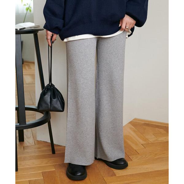 パンツ 「WEB限定」ニットリブパンツ レディース