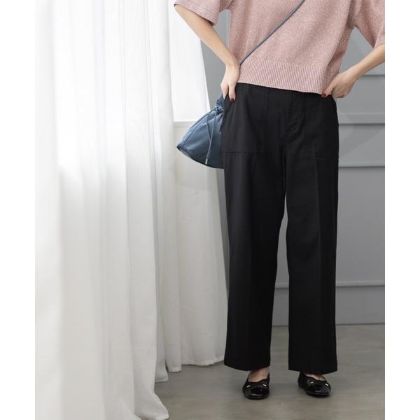 パンツ 「S-LLサイズ」ストレッチベイカーワイドパンツ「洗濯機洗い可」 レディース