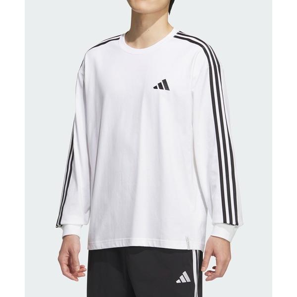 『セール実施中』ZOZO問い合わせ番号:90821305ショップ:adidas，アディダスブランド:adidas，アディダス商品名:エッセンシャルズ プラス ルーズフィット スリーストライプス 長袖Tシャツ / ロンT / アディダス ad...
