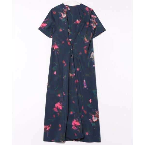 ワンピース 半袖 「RUMCHE/(ラム・シェ)」Crystal Flower Paint Dress/クリスタルフラワーペイントドレス