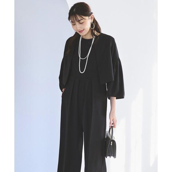 ZOZO問い合わせ番号:90858070ショップ:RUIRUE BOUTIQUE，ルイルエブティックブランド:RUIRUE BOUTIQUE，ルイルエブティック商品名:ストレッチ ｜ フレアスリーブ ジャケット ＆ オールインワン スーツ ...