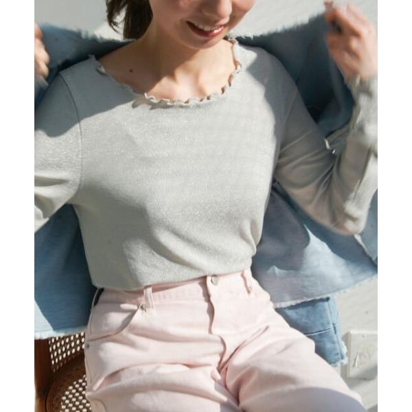 tシャツ シャイニーメロウロングスリーブ レディース